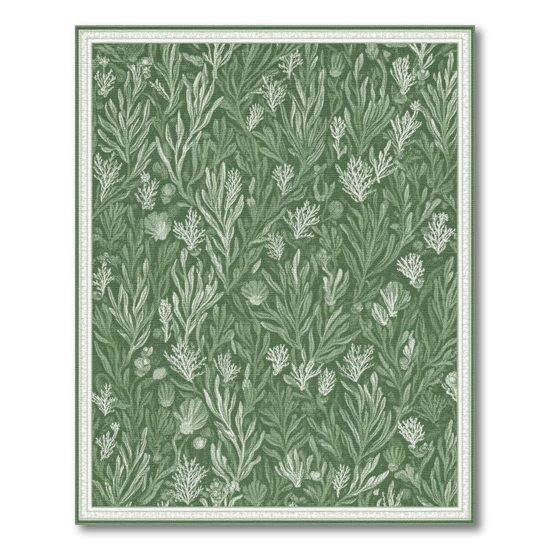 Green Coastal Seaweed Area Rug