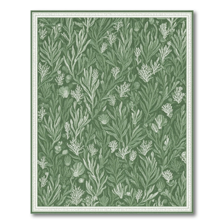 Green Coastal Seaweed Area Rug