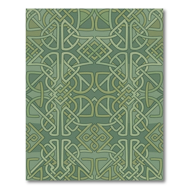 Verdant Emerald Celtic Knotwork Rug