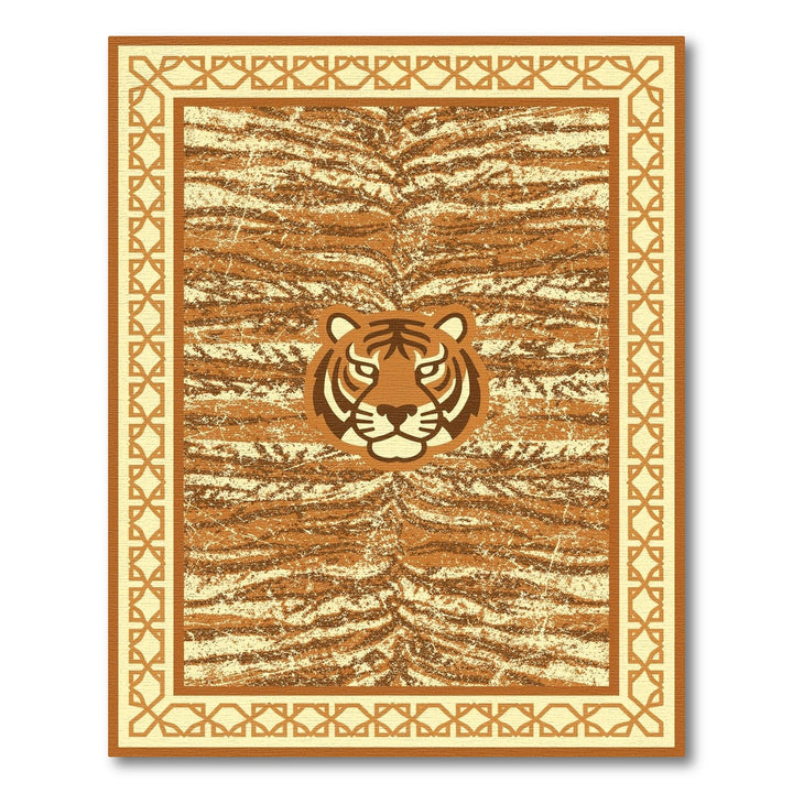 Distressed Tiger Stripe Area Rug
