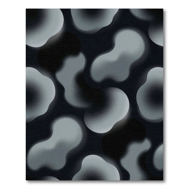 Monochromatic Organic Blob Swirl Rug