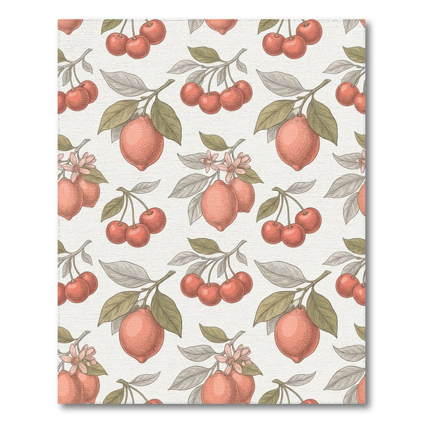 Orange Citrus Cherry Blossom Branch Rug