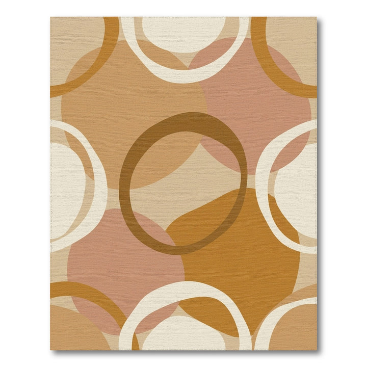 Earthy Geometric Abstract Circles Rug