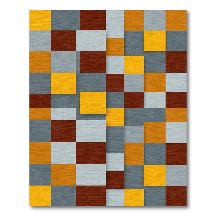 Retro Geometric Color Block Rug