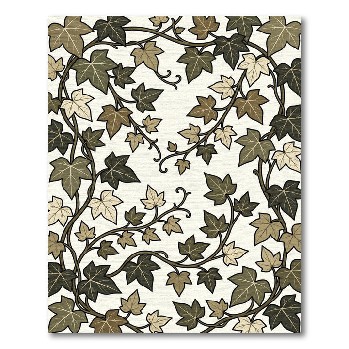 Earthy Ivy Vine Botanical Rug