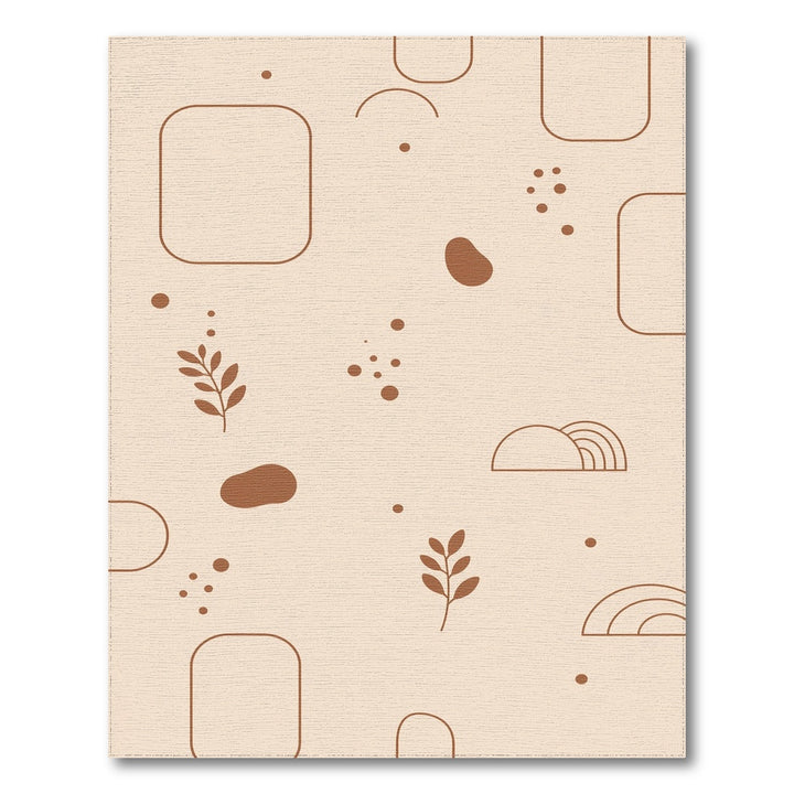 Boho Chic Beige Abstract Area Rug