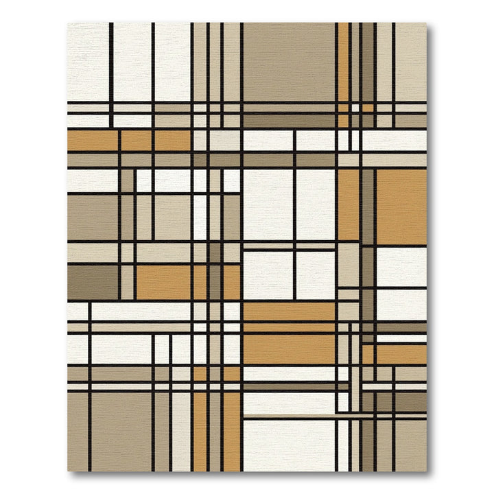 Minimalist Geometric Grid Rug