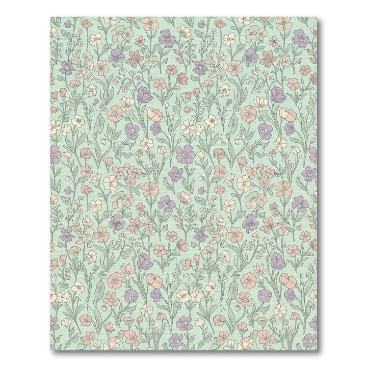 Pastel Floral Meadow Garden Rug