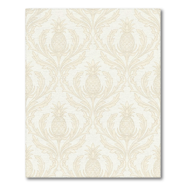 Creamy Ivory Pineapple Damask Rug
