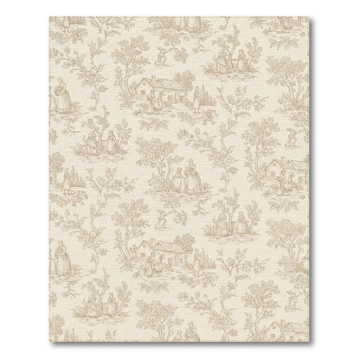 Classic Countryside Village Scene Rug