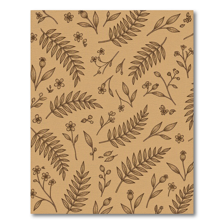 Brown Botanical Floral Area Rug