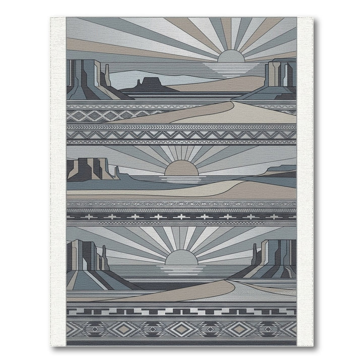 Desert Sun Geometric Tribal Landscape Rug