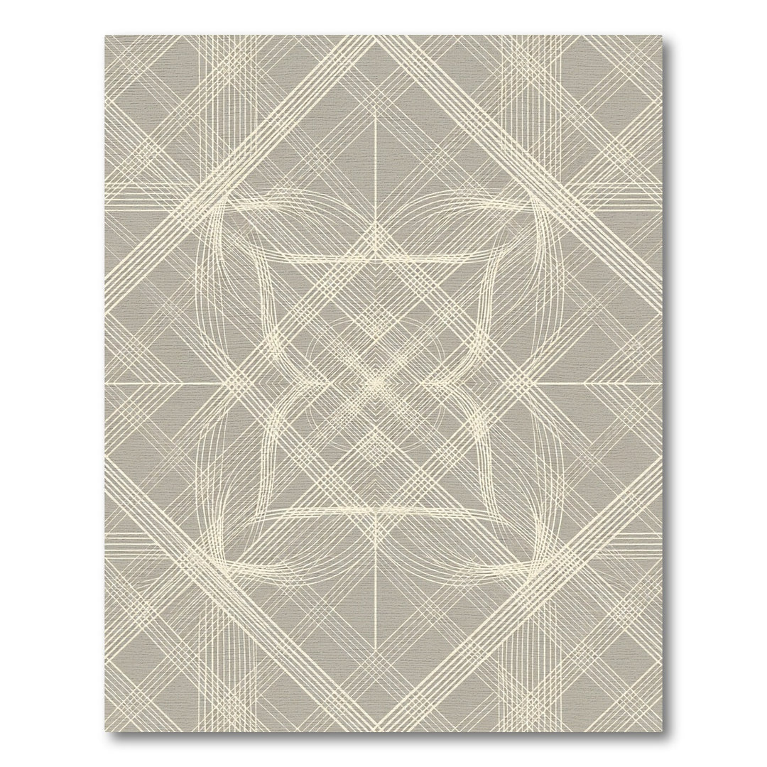 Neutral Flowing Lines Geometric Rug