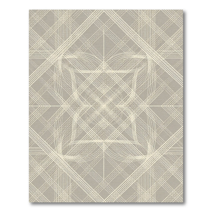 Neutral Flowing Lines Geometric Rug