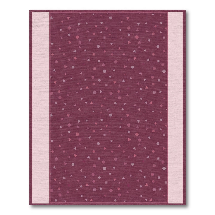 Deep Plum Scattered Shapes Rug
