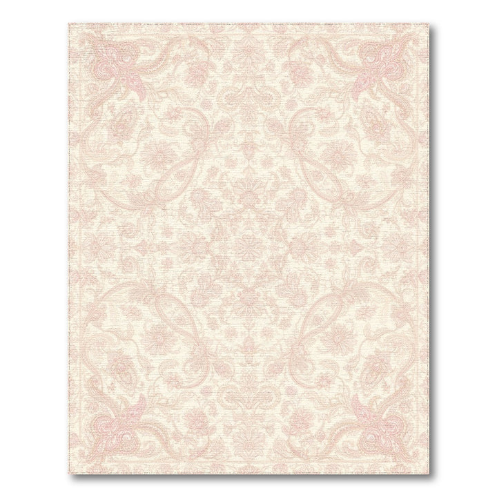 Blush Pink Floral Vintage Area Rug