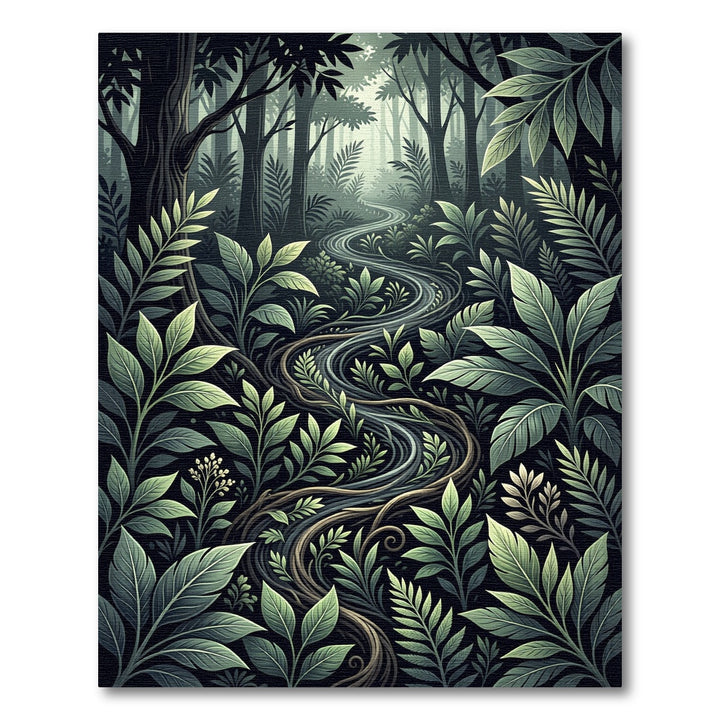 Enchanted Verdant Forest Path Rug