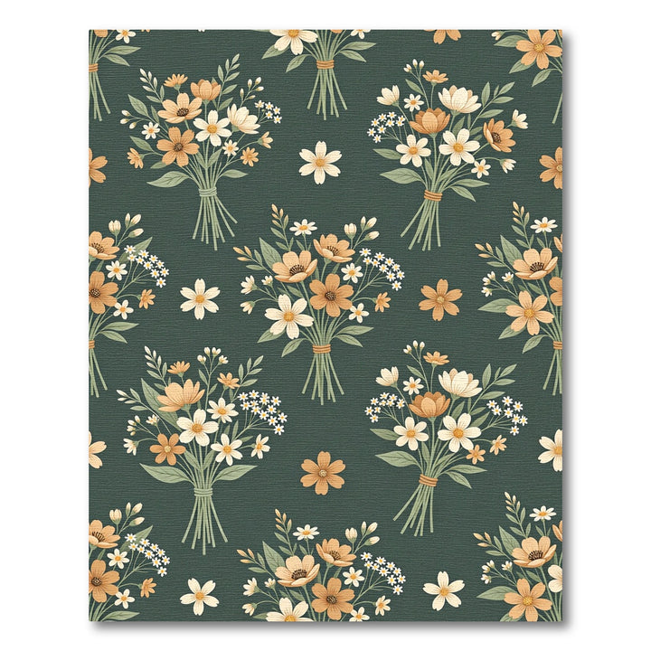 Dainty Floral Bouquet Arrangement Rug