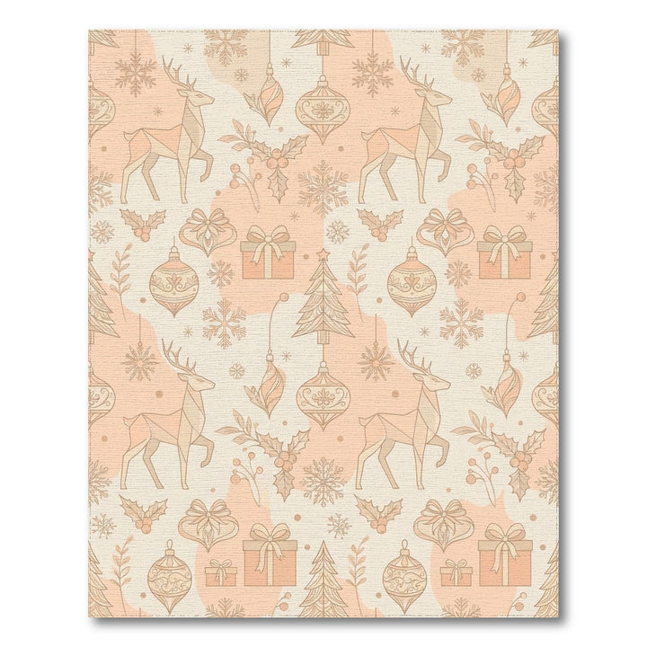 Winter Deer Holly Gifts Ornaments Snowflakes Rug