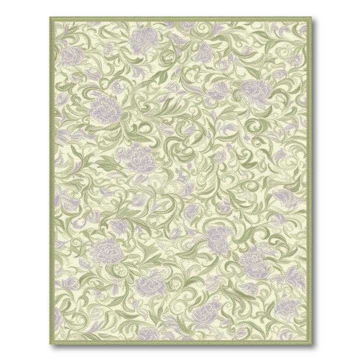 Purple Floral Vintage Area Rug