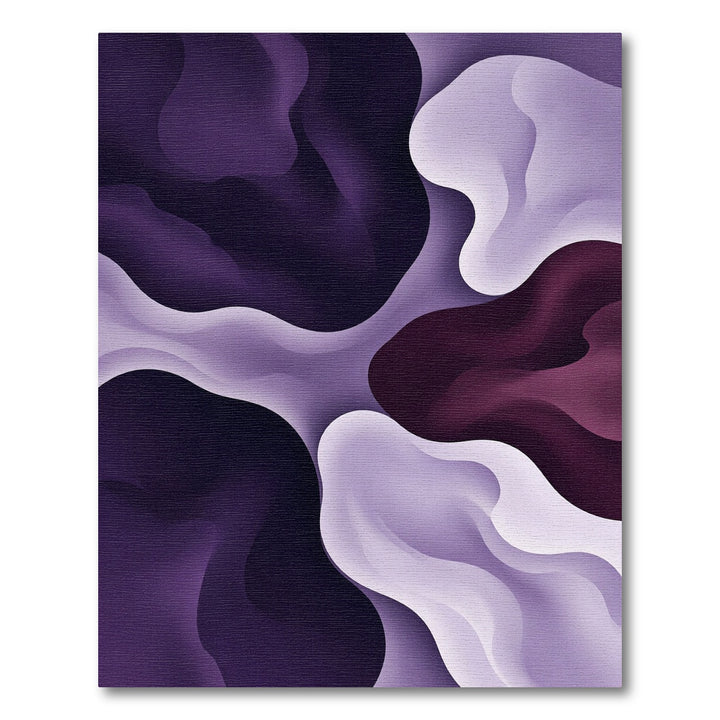 Abstract Purple And Lavender Flow Rug