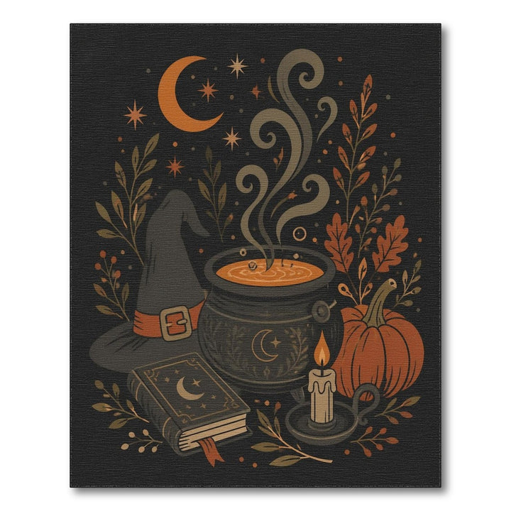 Witch Cauldron Pumpkin Area Rug