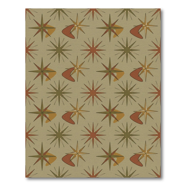 Mid Century Atomic Starburst Boomerang Rug