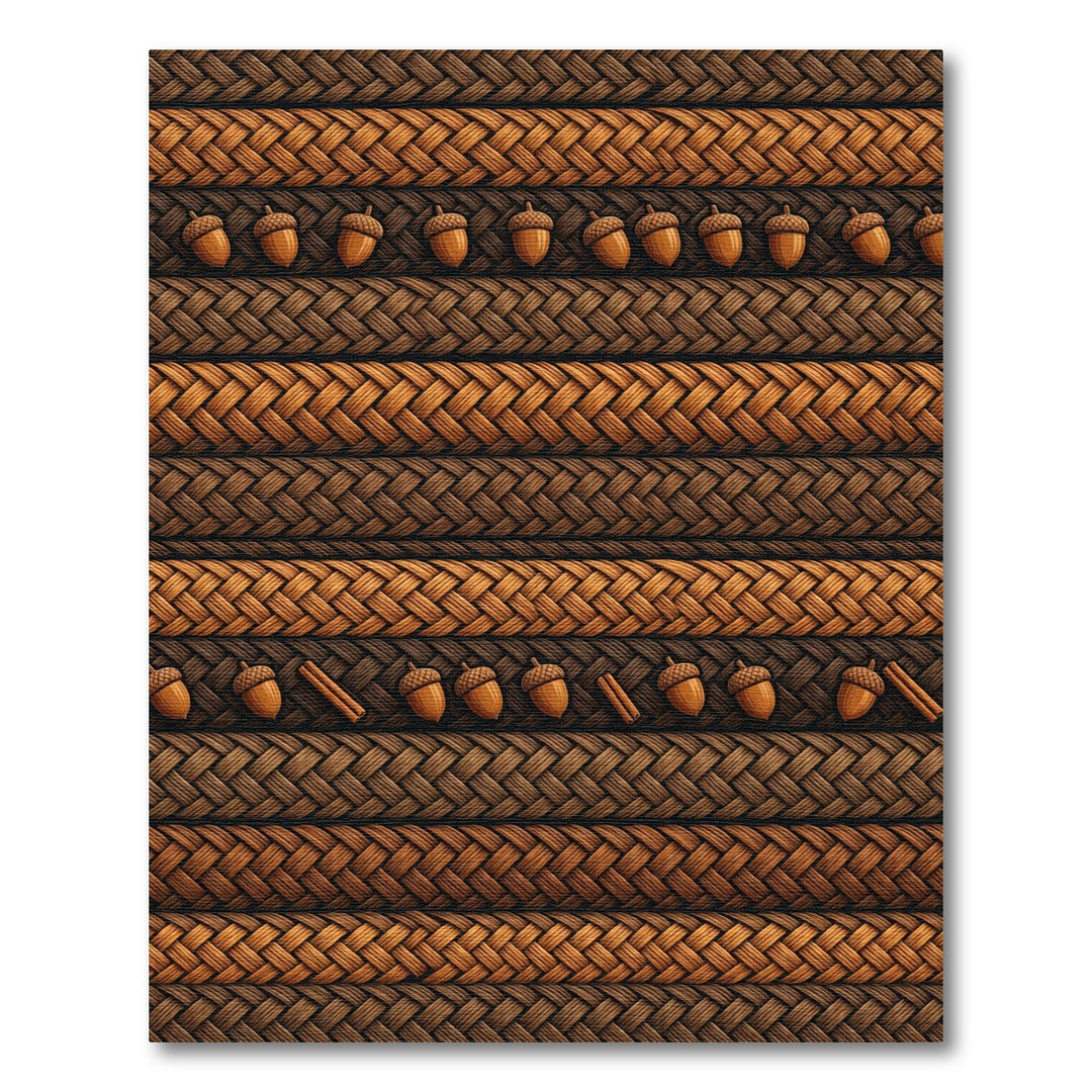 Earthy Acorn And Cinnamon Braid Rug