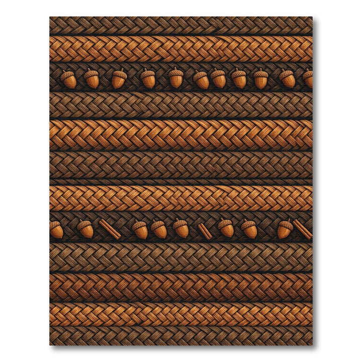 Earthy Acorn And Cinnamon Braid Rug