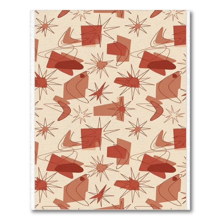 Retro Starburst Boomerang Shapes Rug