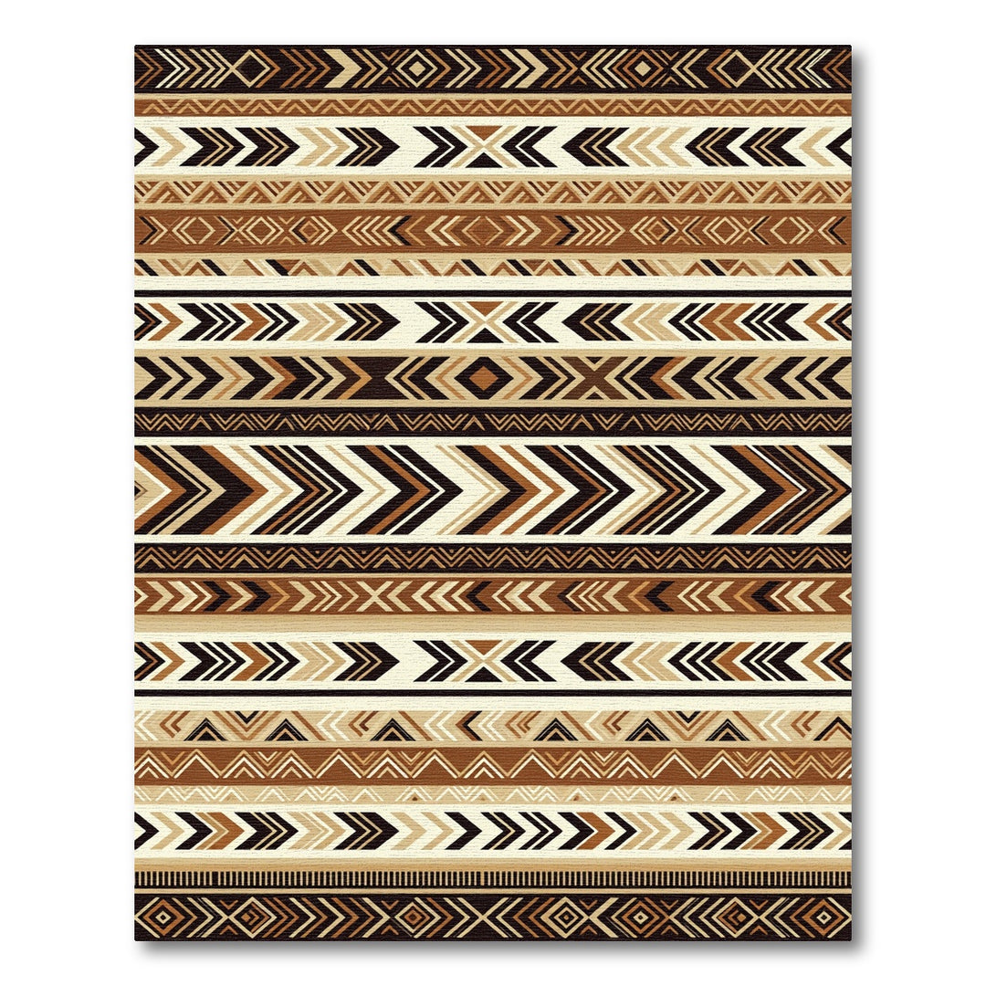 Tribal Geometric Earth Tone Rug