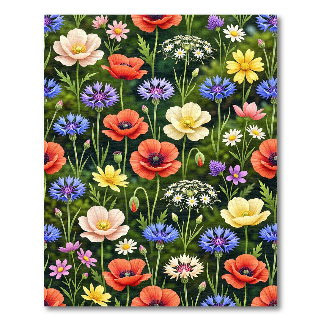 Field of Poppies Cornflowers and Daisies Rug
