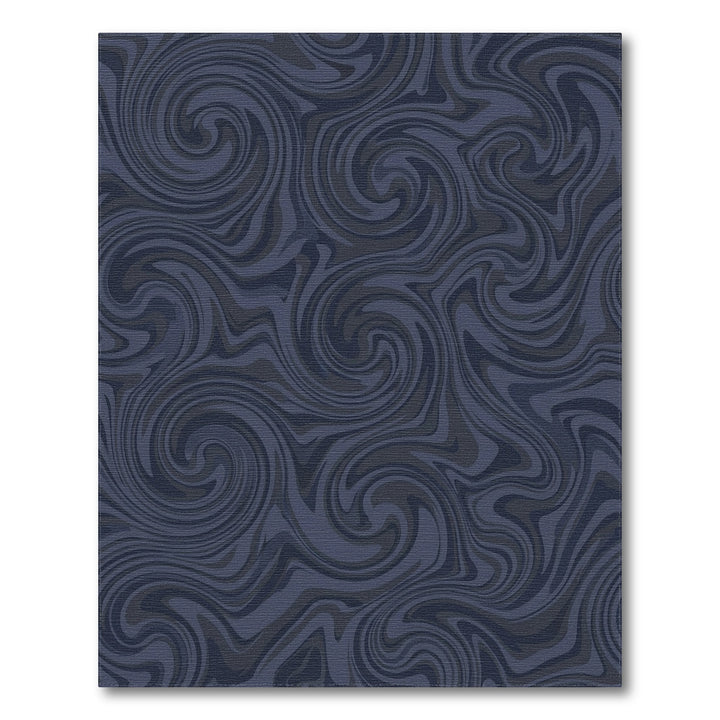Midnight Swirl Abstract Motion Rug