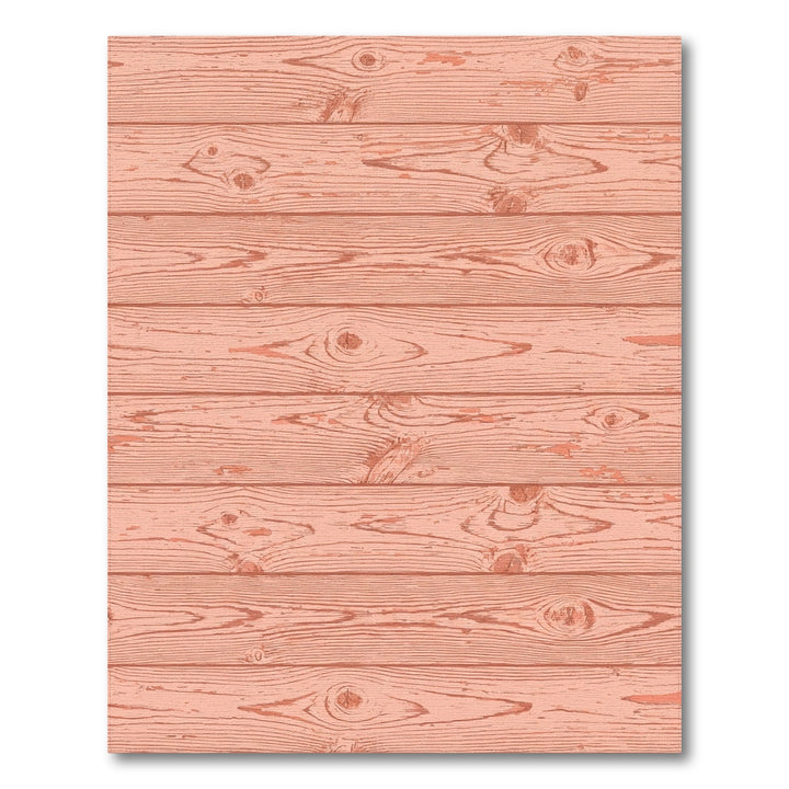Coral Wood Plank Texture Rug