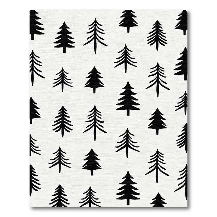 Black Forest Trees Repeating Rug
