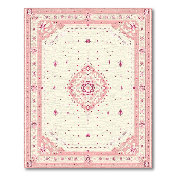 Blush Medallion Blush Pink Floral Medallion Area Rug
