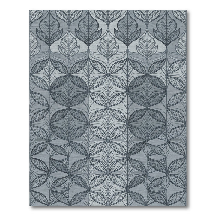 Monochromatic Grey Leaf Linkage Rug