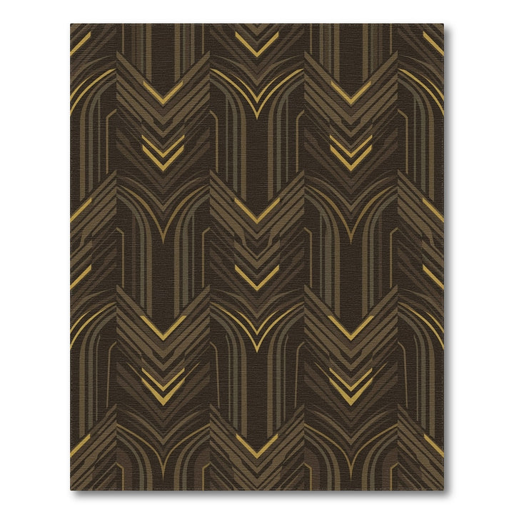 Gilded Bronze Art Deco Arches Rug