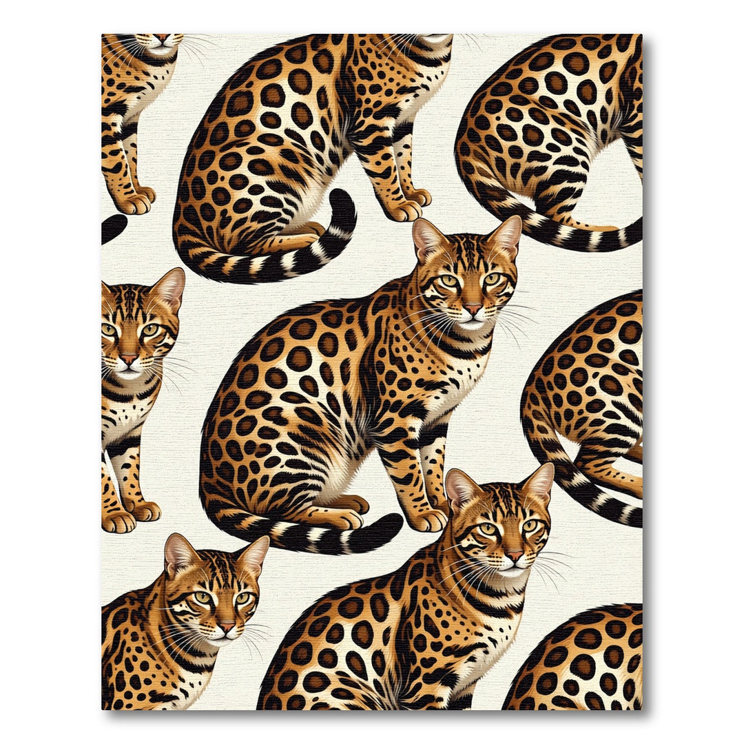 Exotic Bengal Cat Spots Runner Rug
