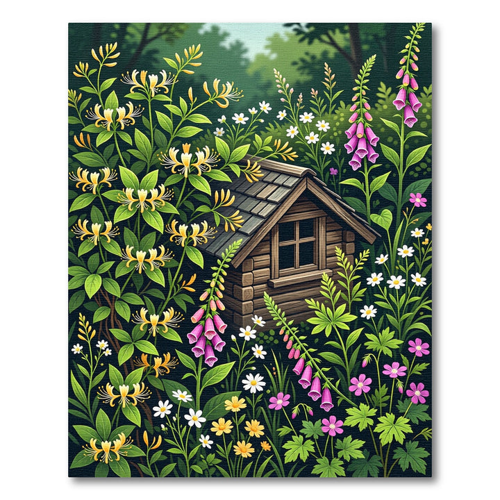 Enchanted Cottage Foxglove Garden Rug