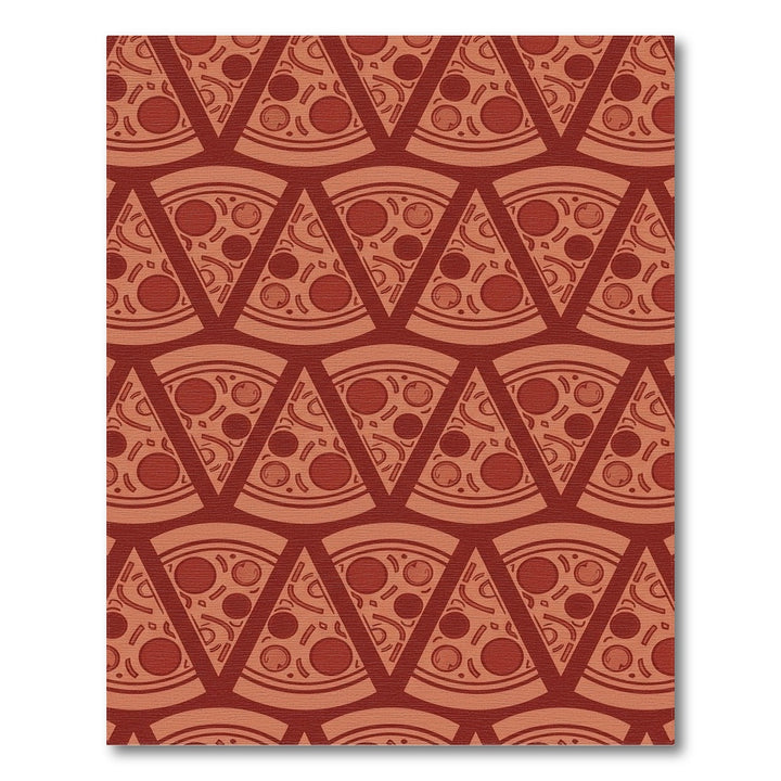 Terracotta Pepperoni Pizza Trio Rug