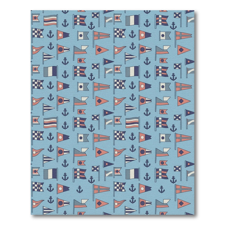 Maritime Flags and Anchors Seamless Repeat Rug