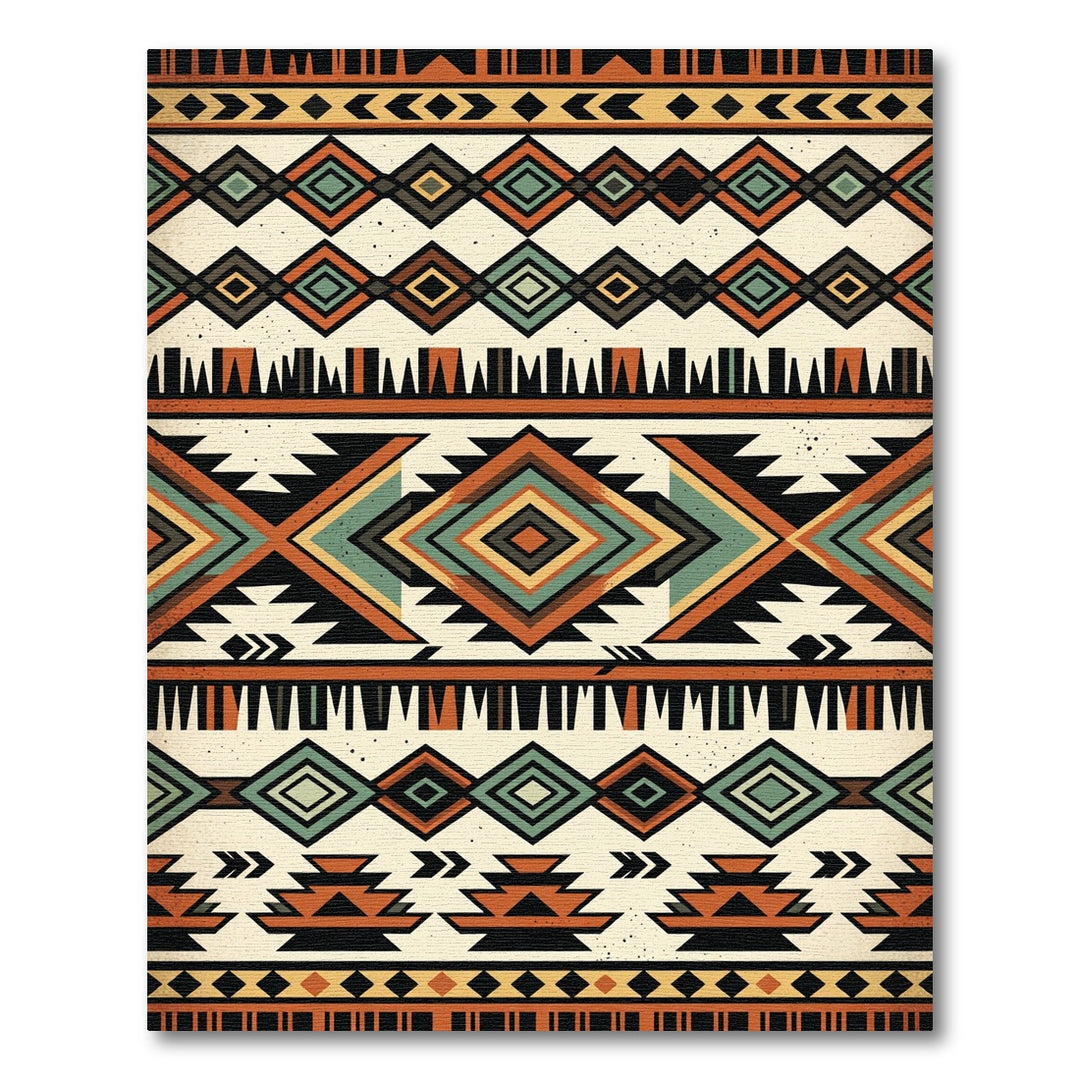 Navajo Geometric Diamond Rug