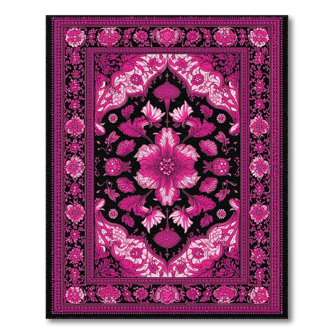 Pink Floral Vintage Area Rug
