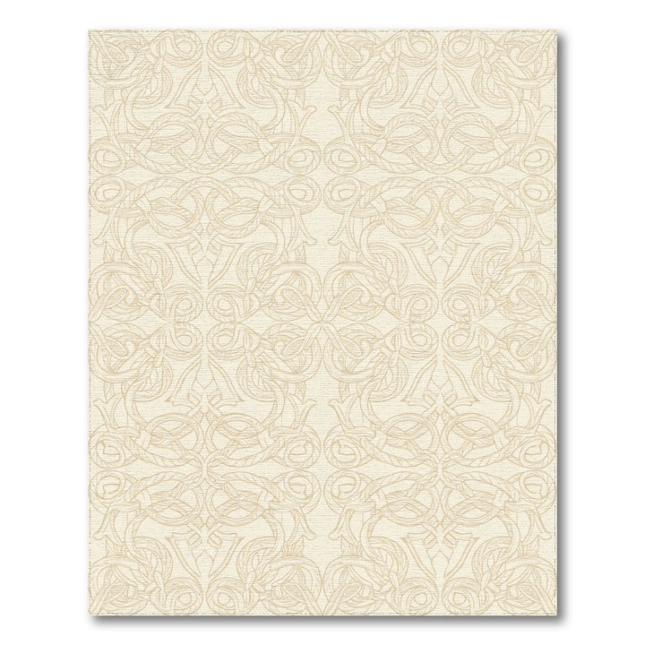 Cream Beige Intertwined Celtic Knot Rug