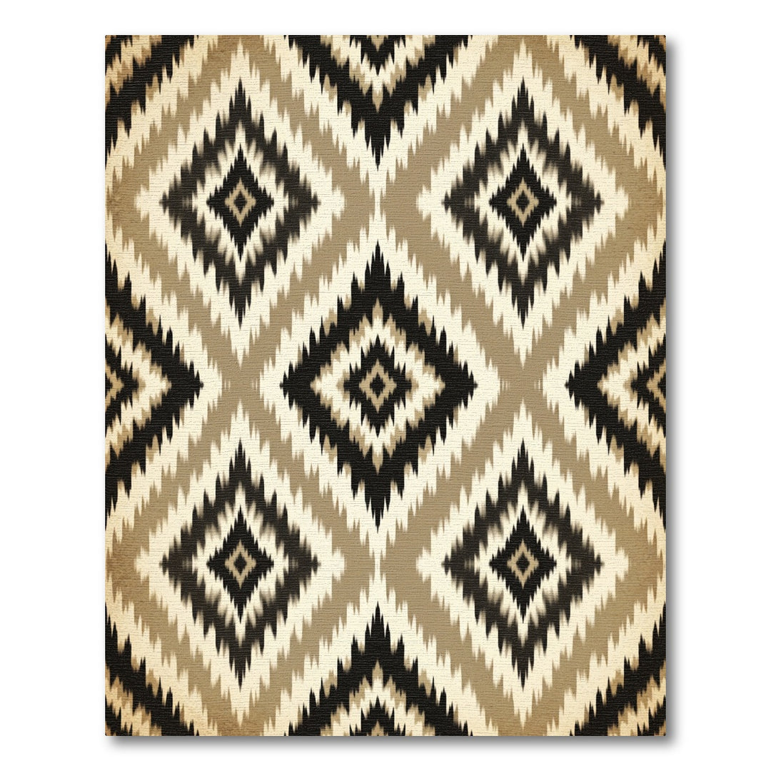Geometric Tawny Diamond Rug
