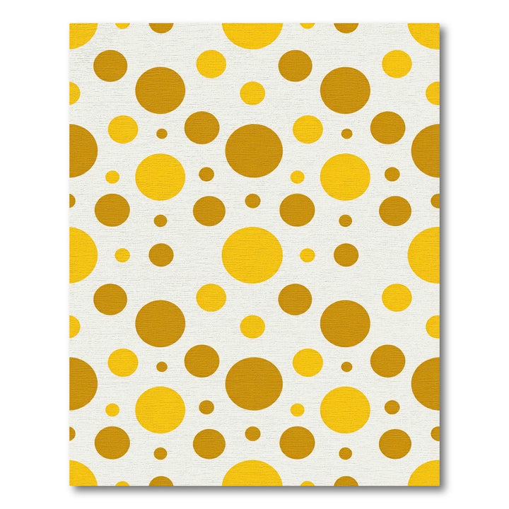 Golden Yellow Polka Dot Area Rug