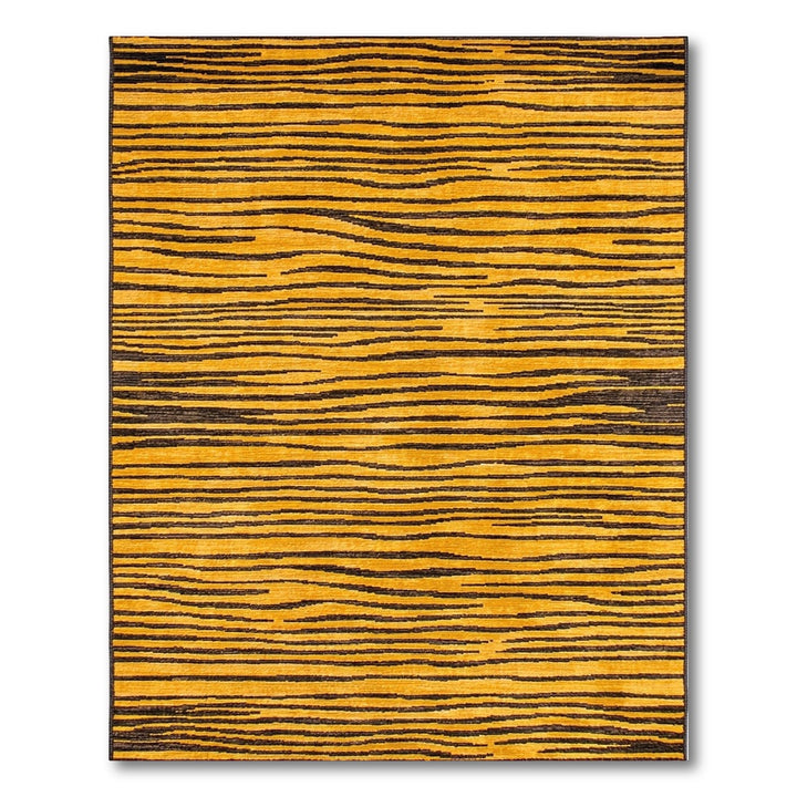 Yellow Wave Stripe Area Rug