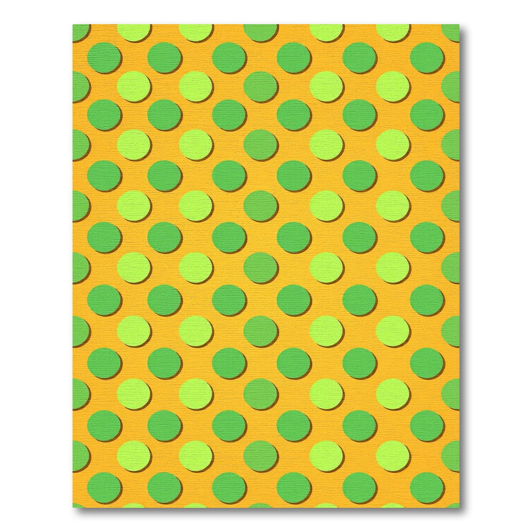 Bright Orange Green Polka Dot Rug