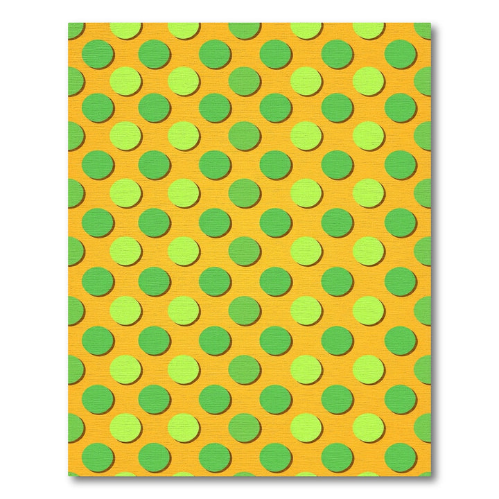 Bright Orange Green Polka Dot Rug